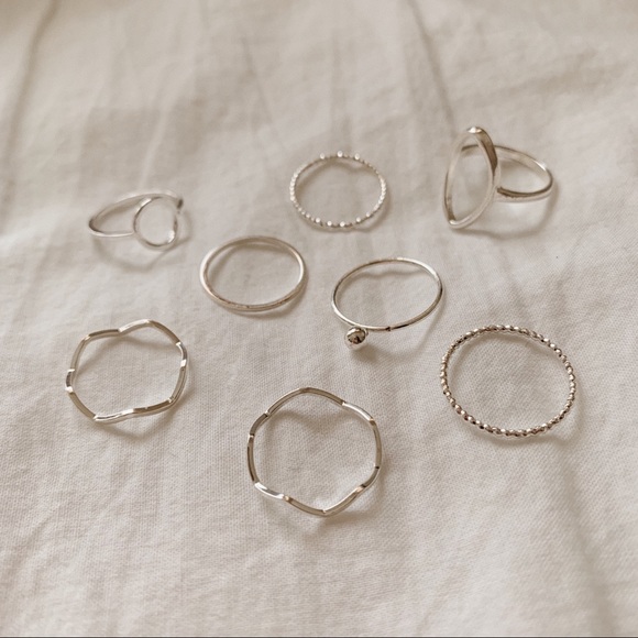 Brandy Melville Jewelry - H&M silver ring pack
